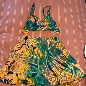 Hand made tie dye matching set